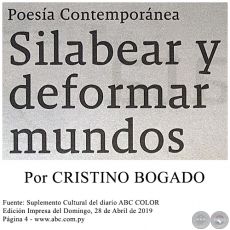 SILABEAR Y DEFORMAR MUNDOS - Por CRISTINO BOGADO - Domingo, 28 de Abril de 2019
